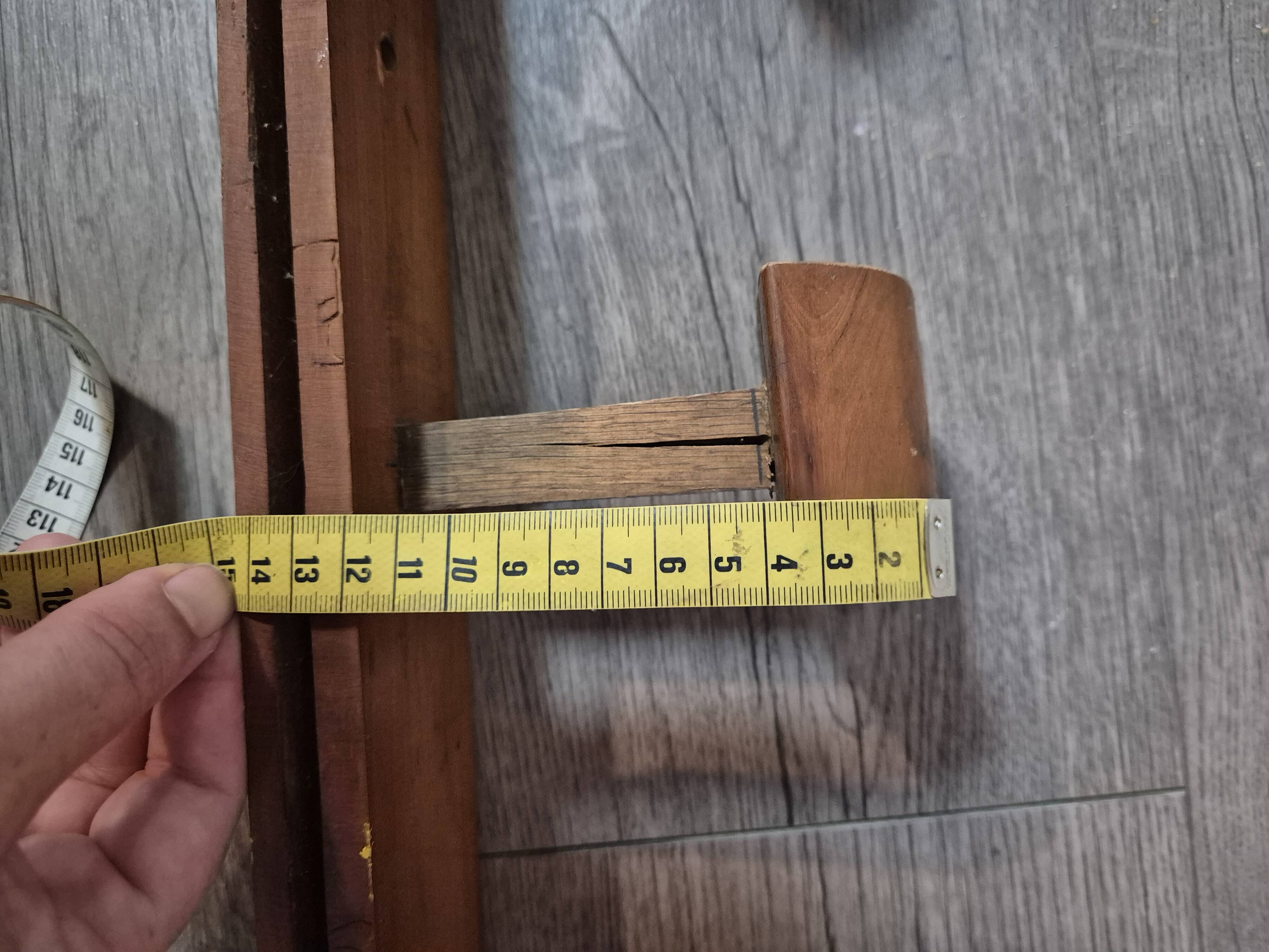 Portemanteau mural en bois 6 patères, années 60
