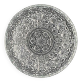 Compartmentalized dish in worked glass