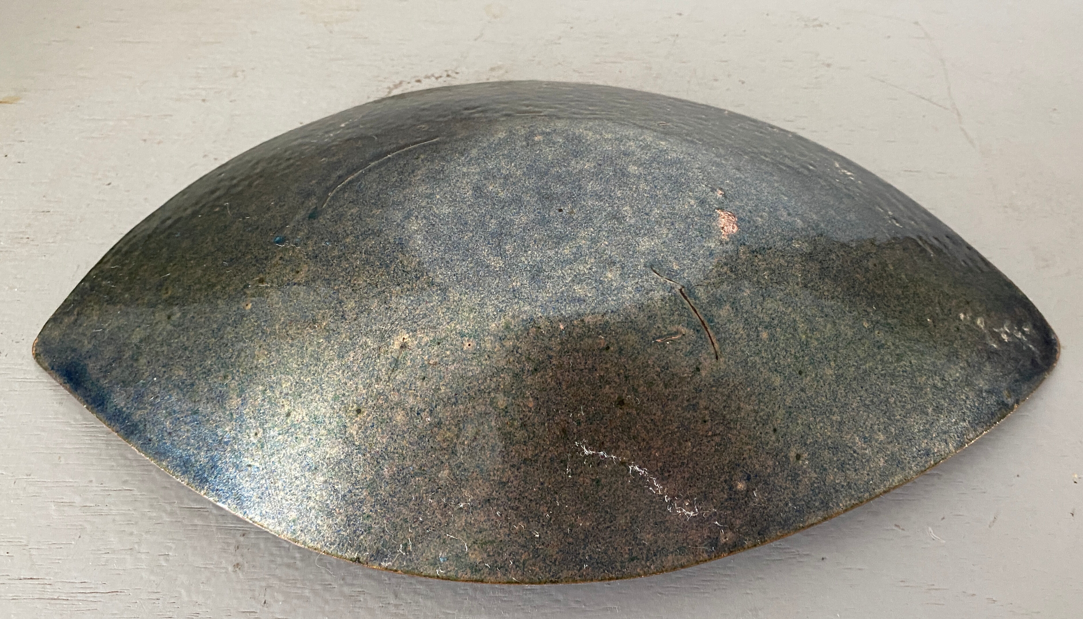 Vintage leaf cup 70' enamelled metal