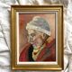 Antique painting, oil on canvas, portrait of a man, signed Y. Mercier Contart