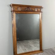 Carved wooden mirror, late 19th / early 20th century