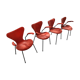 4 chaises serie 7 Arne Jacobsen pour Frtiz Hansen