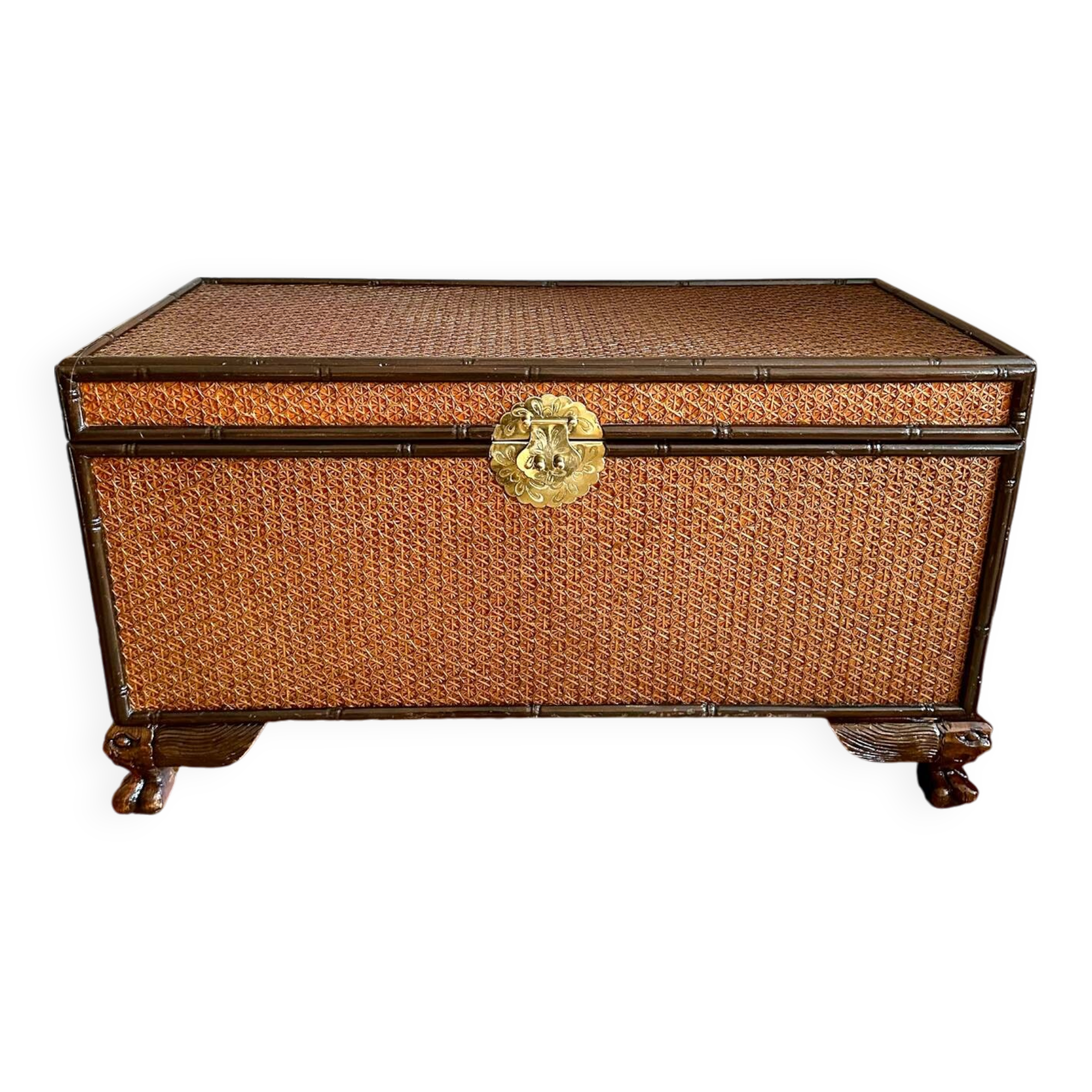Wooden and cane trunk