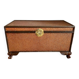 Wooden and cane trunk