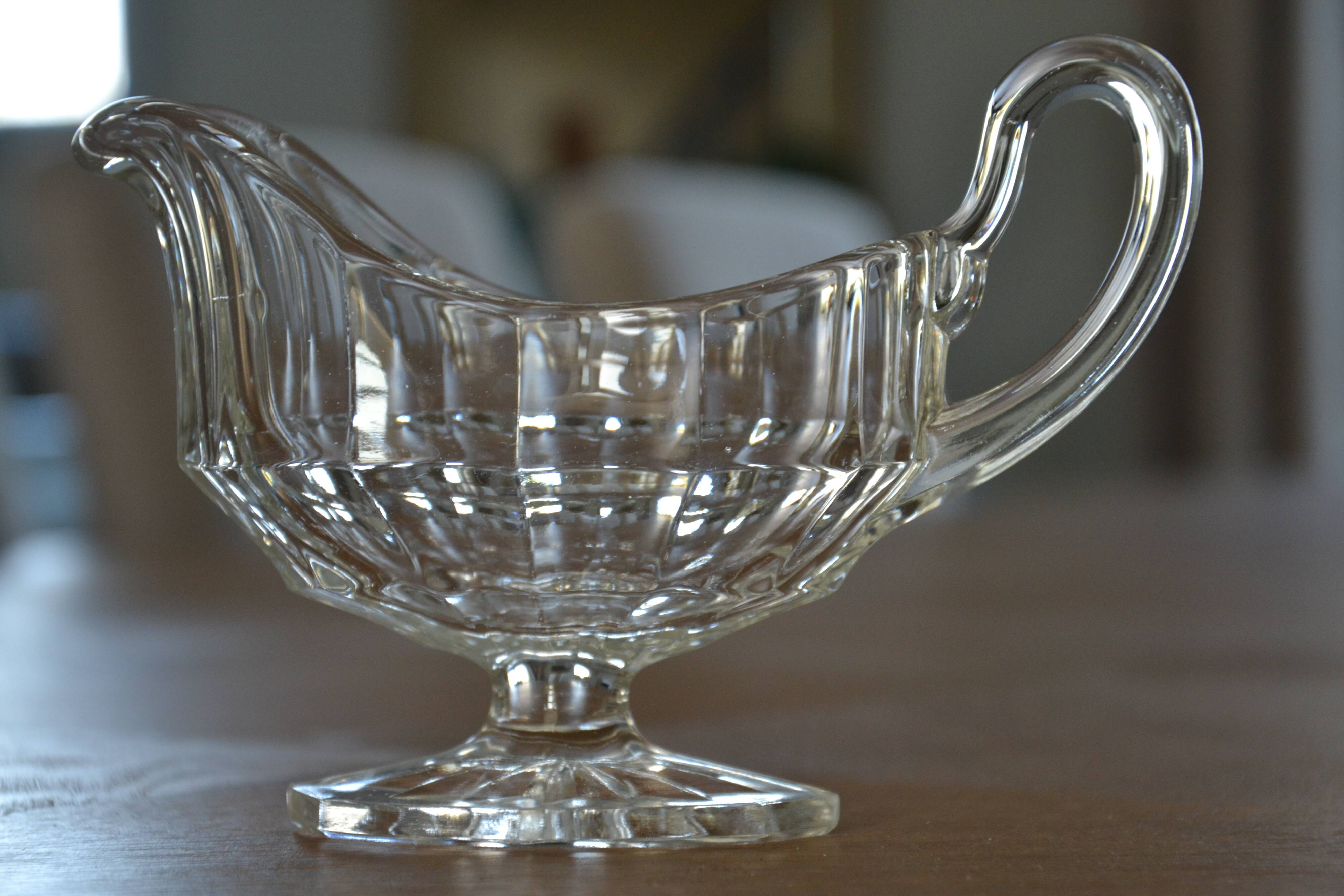 Crystal sauce boat
