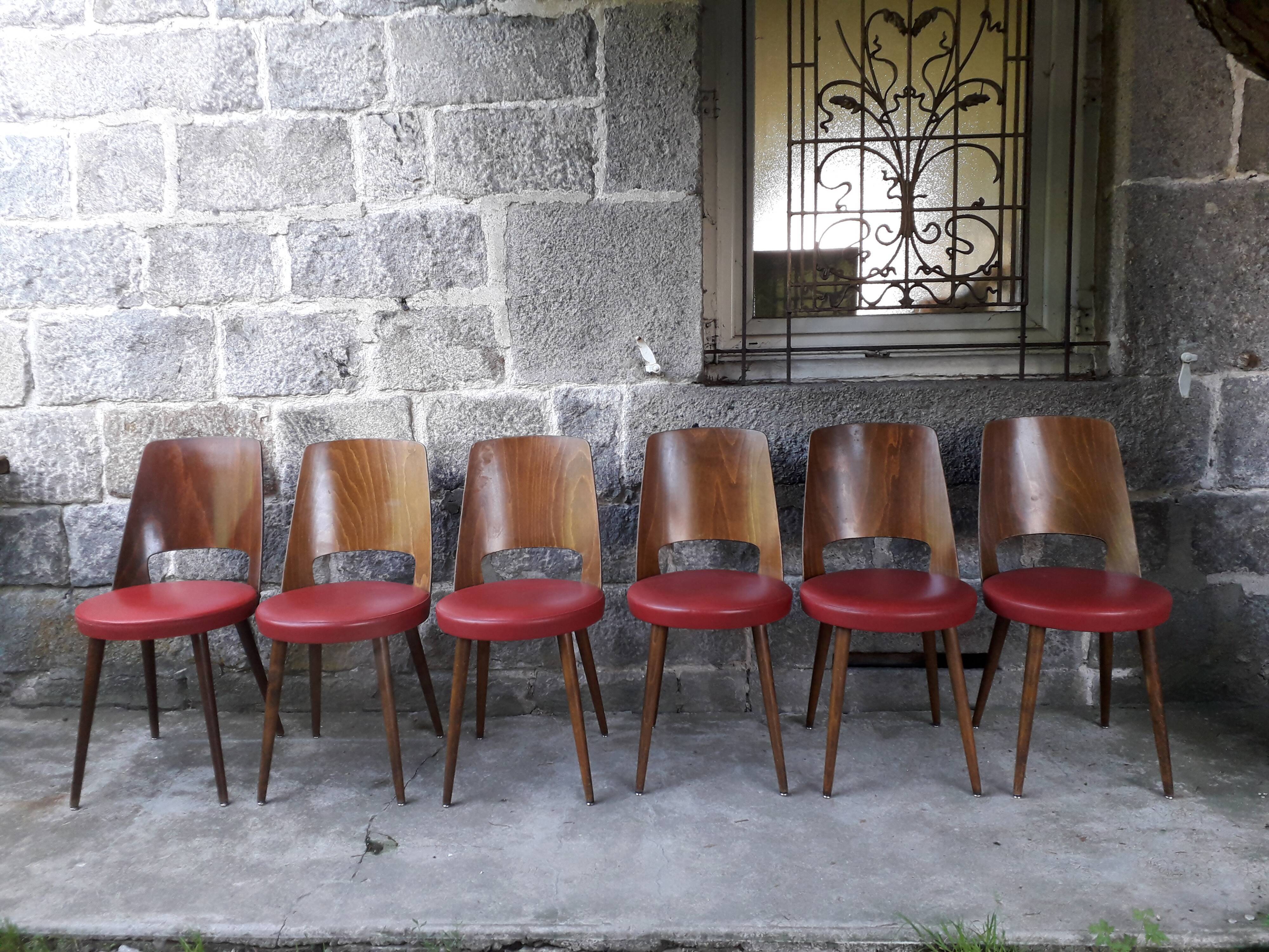Lot de 6 chaises bistrot Baumann Mondor