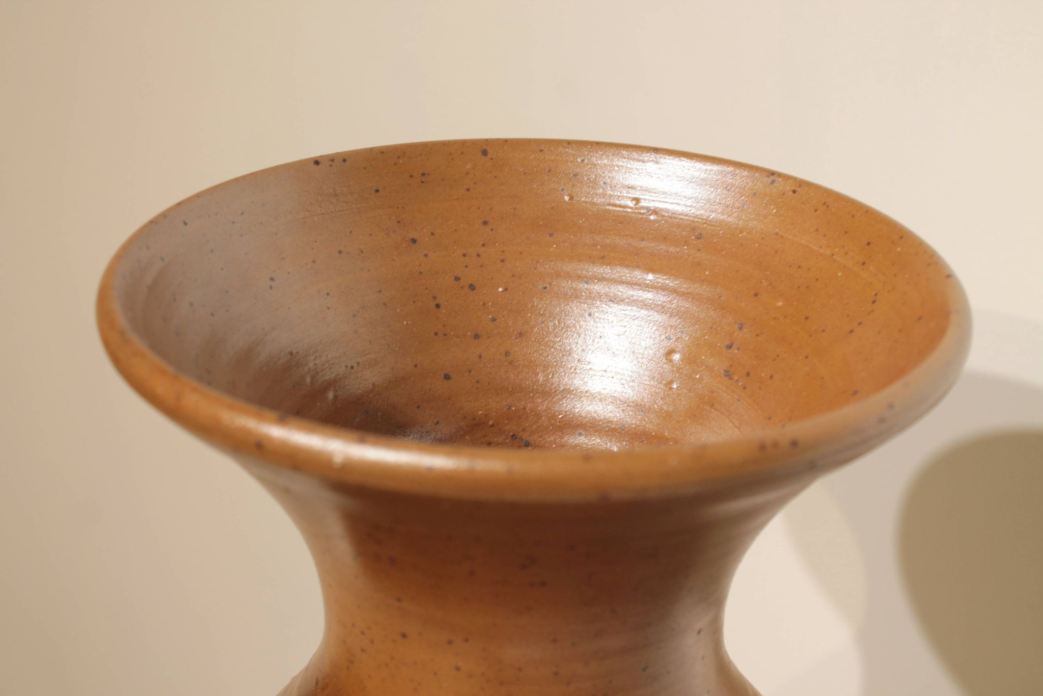 Important vase en grès irisé