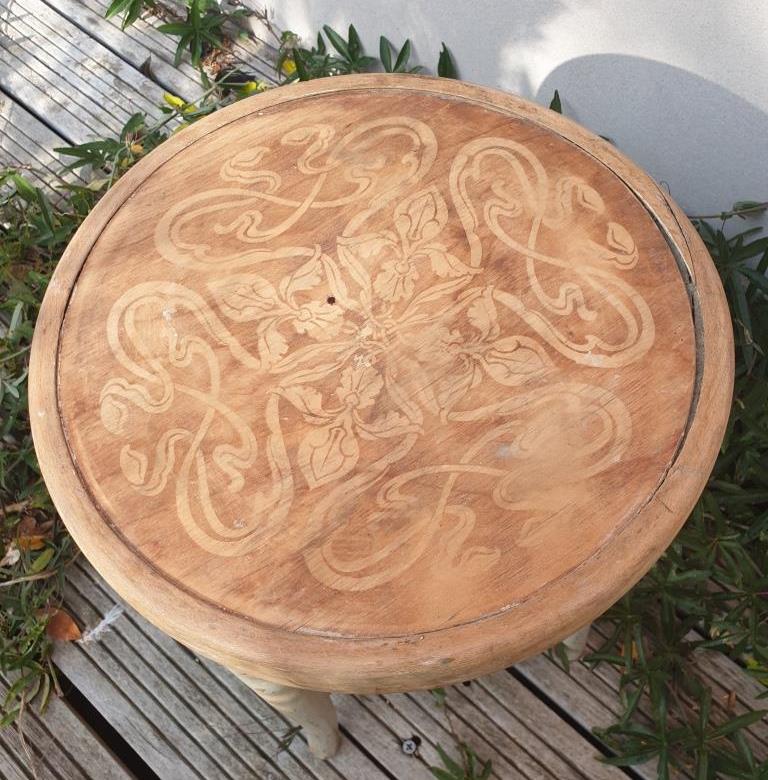 Fischel art nouveau motif estaminet tabouret