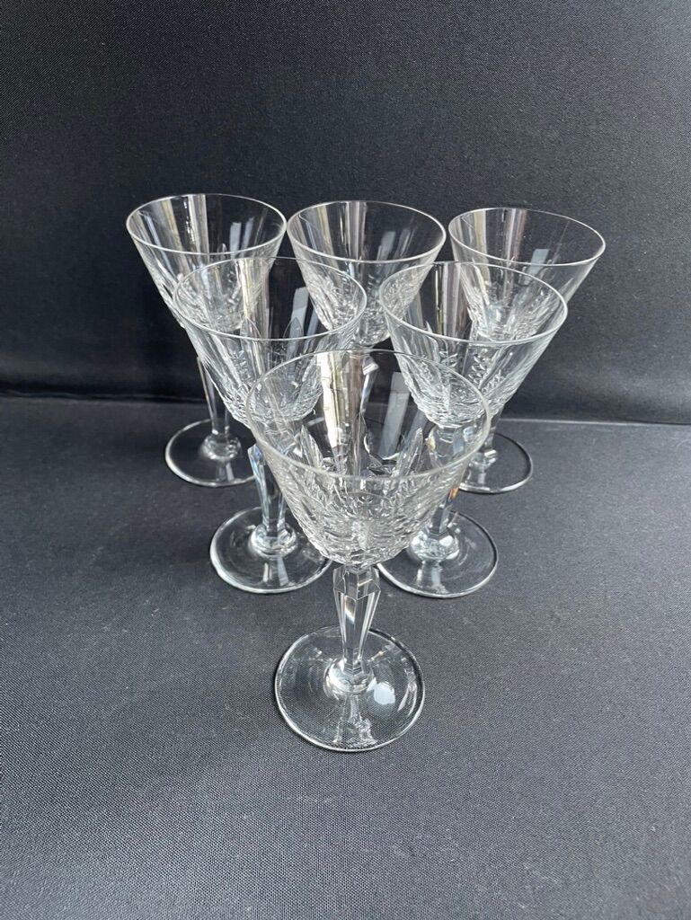 6 port glasses stamped Baccarat - Service Austerlitz