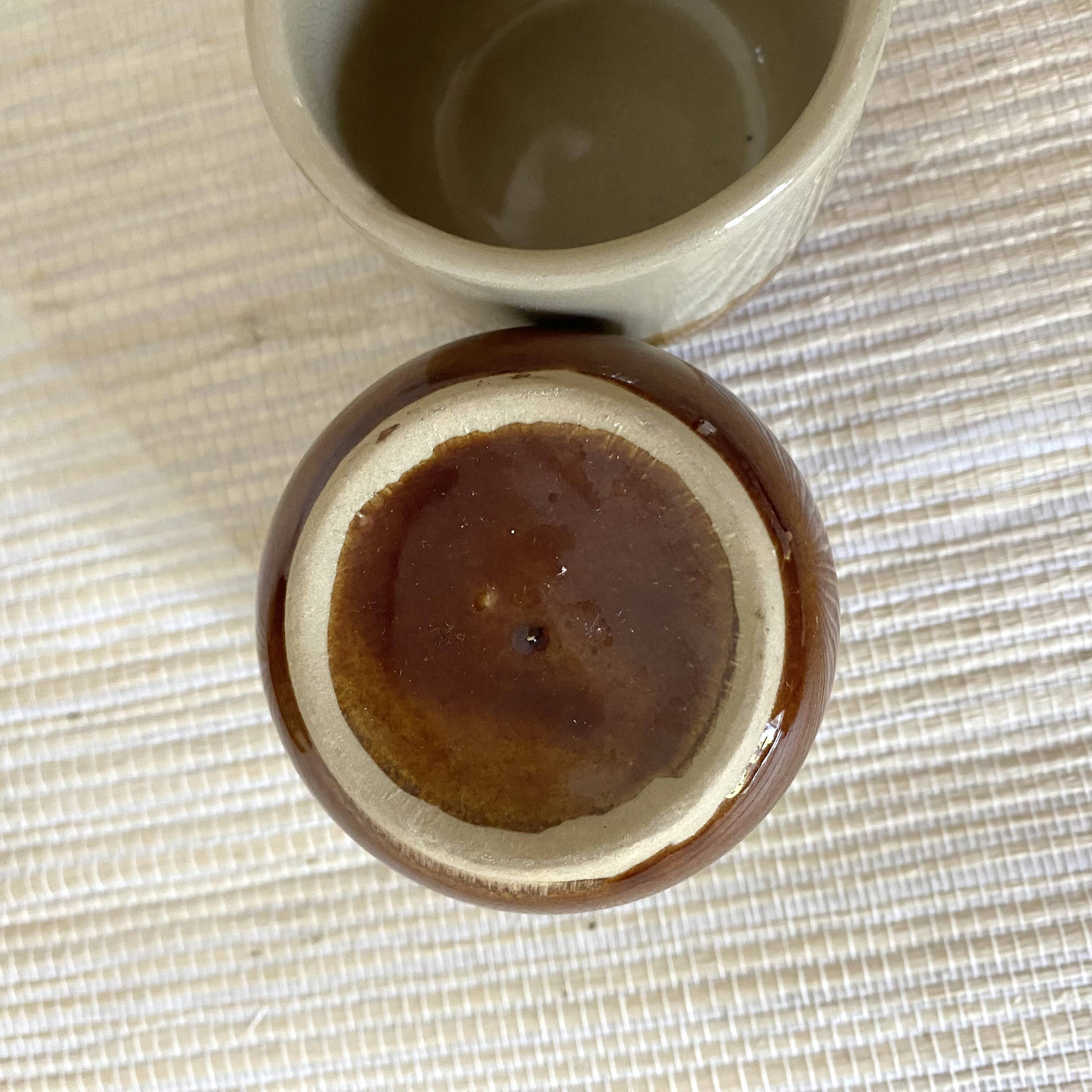 Vintage landscape espresso coffee cups