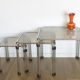Vintage nesting tables  set of 3  coffee tables mid-century modern 1980s