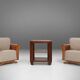 Un ensemble de 2 beaux fauteuils Art Déco avec revêtement gris, France, 1930