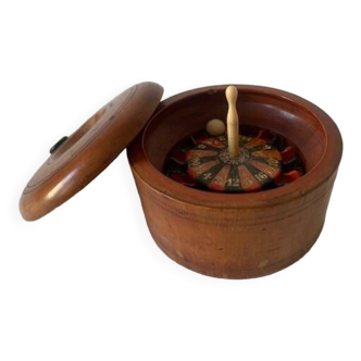 Old wooden roulette game, table roulette, late 19th century