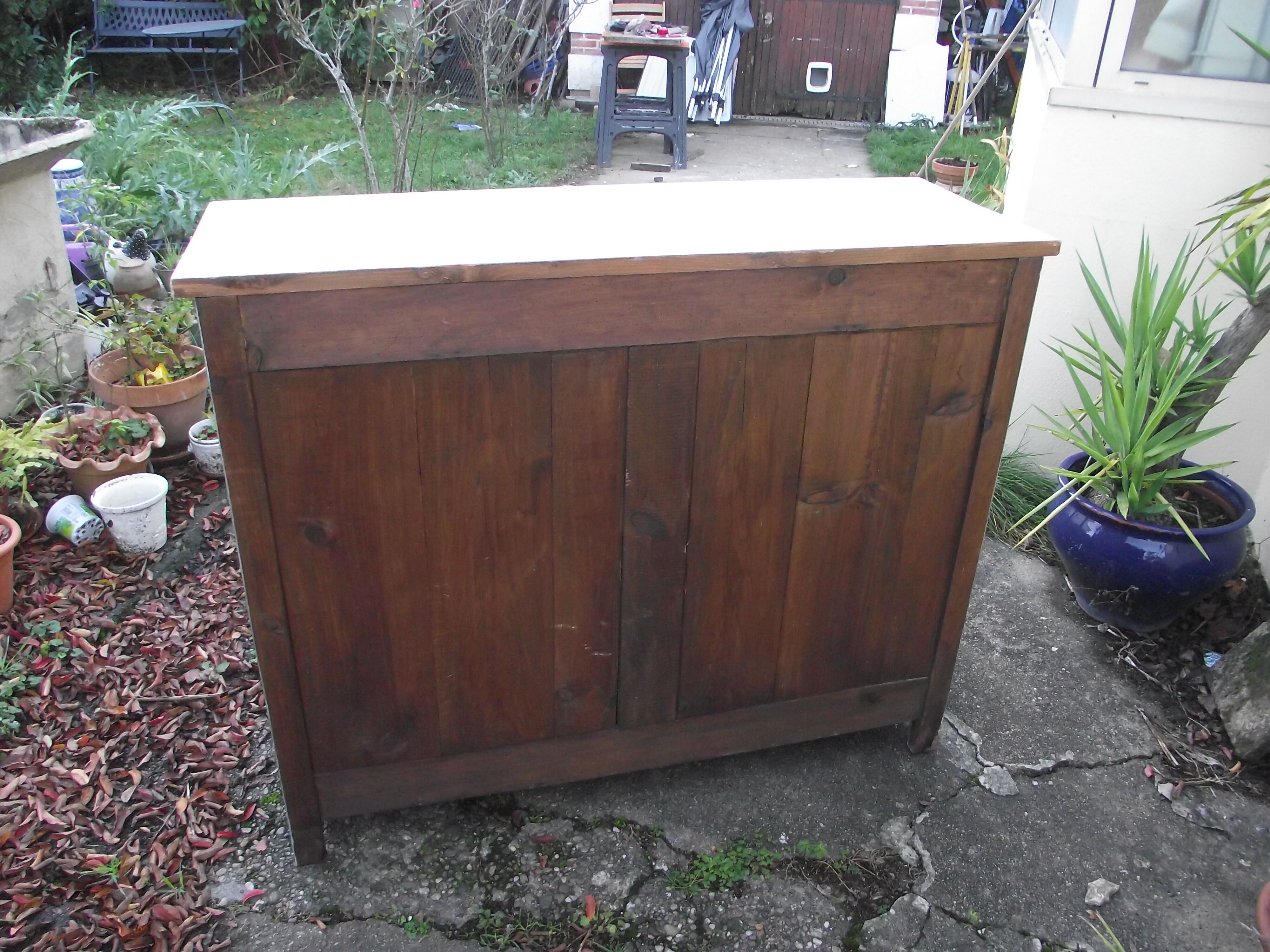 Parisian sideboard of the 30s 40s in painted fir