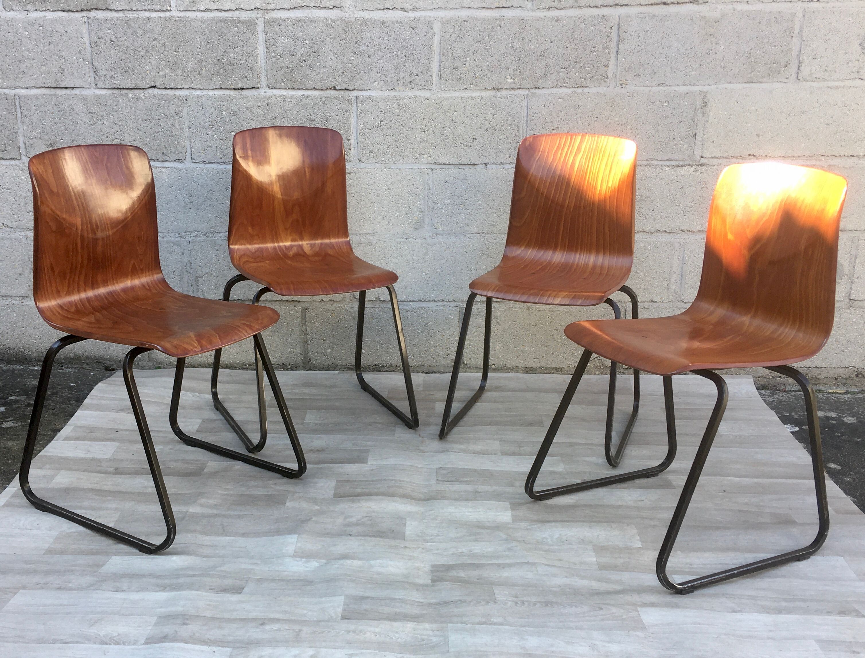 Set of 4 chairs Galvanitas S23 oak