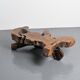 Table basse brutaliste en loupe d'orme, circa 1960