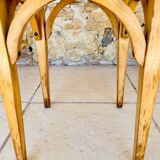 Vintage stool, curved wood by Luterma circa $50/60s