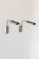 Pair of XL vintage adjustable wall lights, matte metal, Germany 1980.