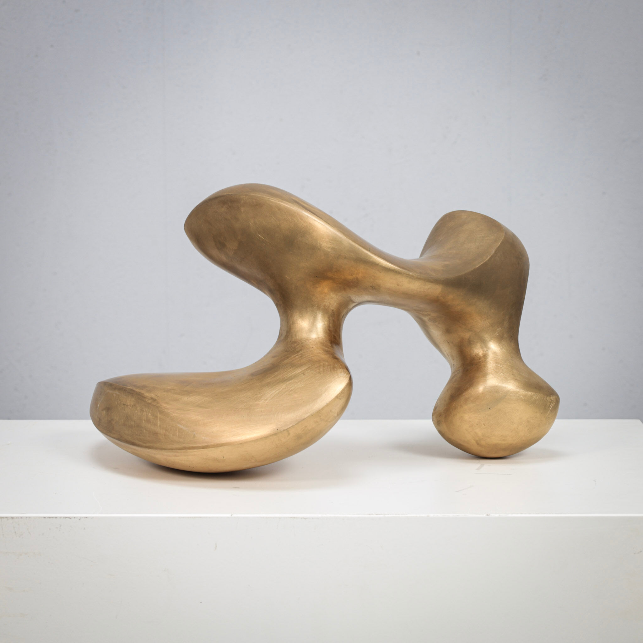 Abstract biomorphic bronze sculpture by Felix van de Beek, Netherlands, 1980s