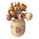 Cracked earthenware vase – Floral rose decoration – Transferware style