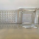Lucite and Swiss glass flower vase