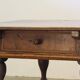 Baroque antique Nordic provincial oak table 1800s rustic farmhouse, rich patina