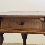 Baroque antique Nordic provincial oak table 1800s rustic farmhouse, rich patina