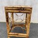 Tabouret bambou brûlé années 50