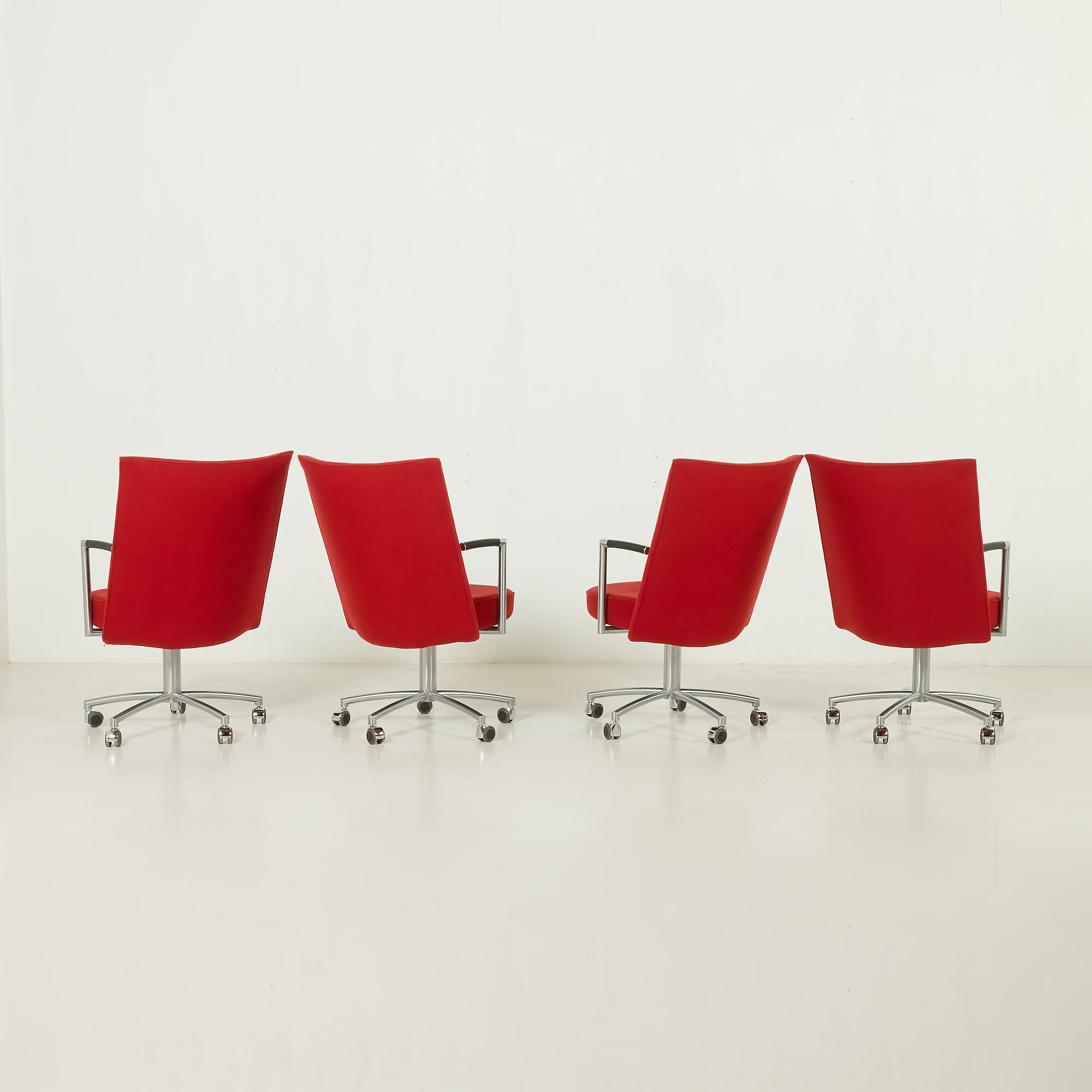 Erik Jørgensen “Partner” chairs by J. Foersom & P. Hiort-Lorenzen, set of 4, Denmark, 1970s