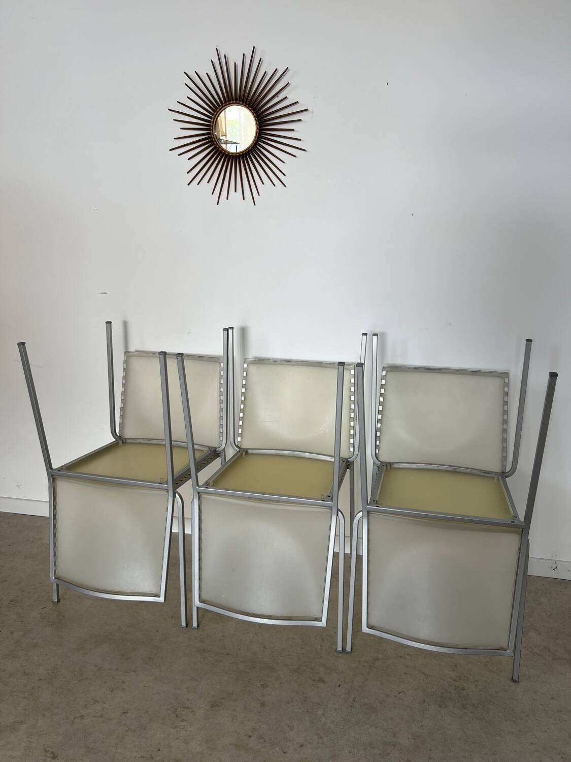 Lot 6 chaises modèle Zip design italien Marco Maran pour Desalto vintage chair