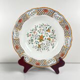 Set of 10 deep plates Gien model Rouen Sainfoin, 1990