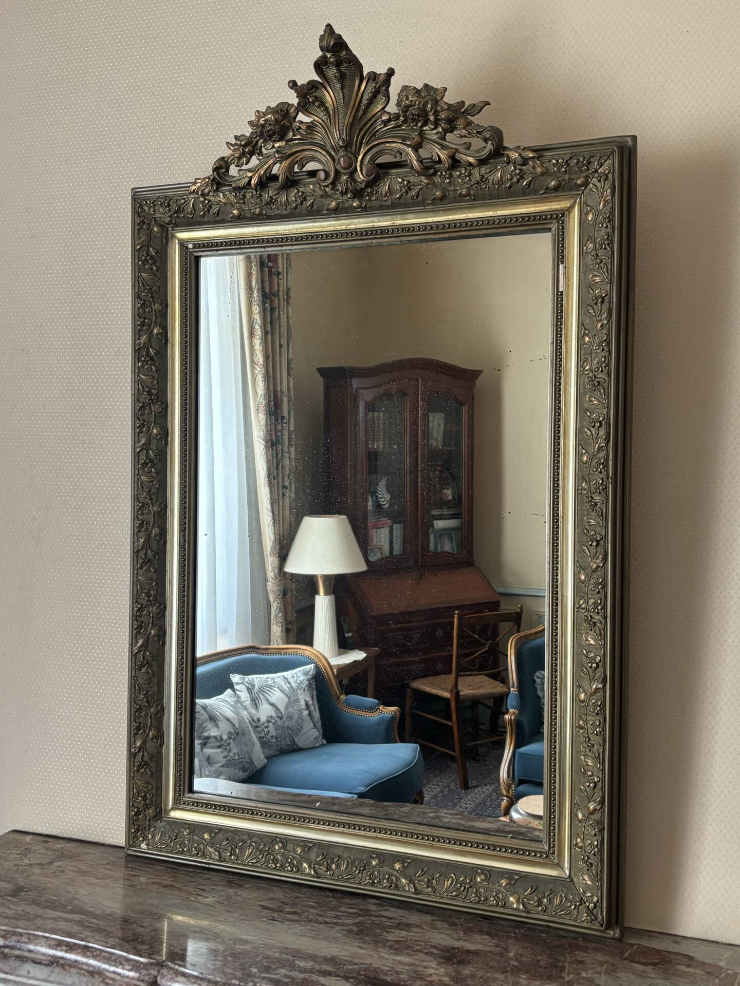 Miroir ancien doré