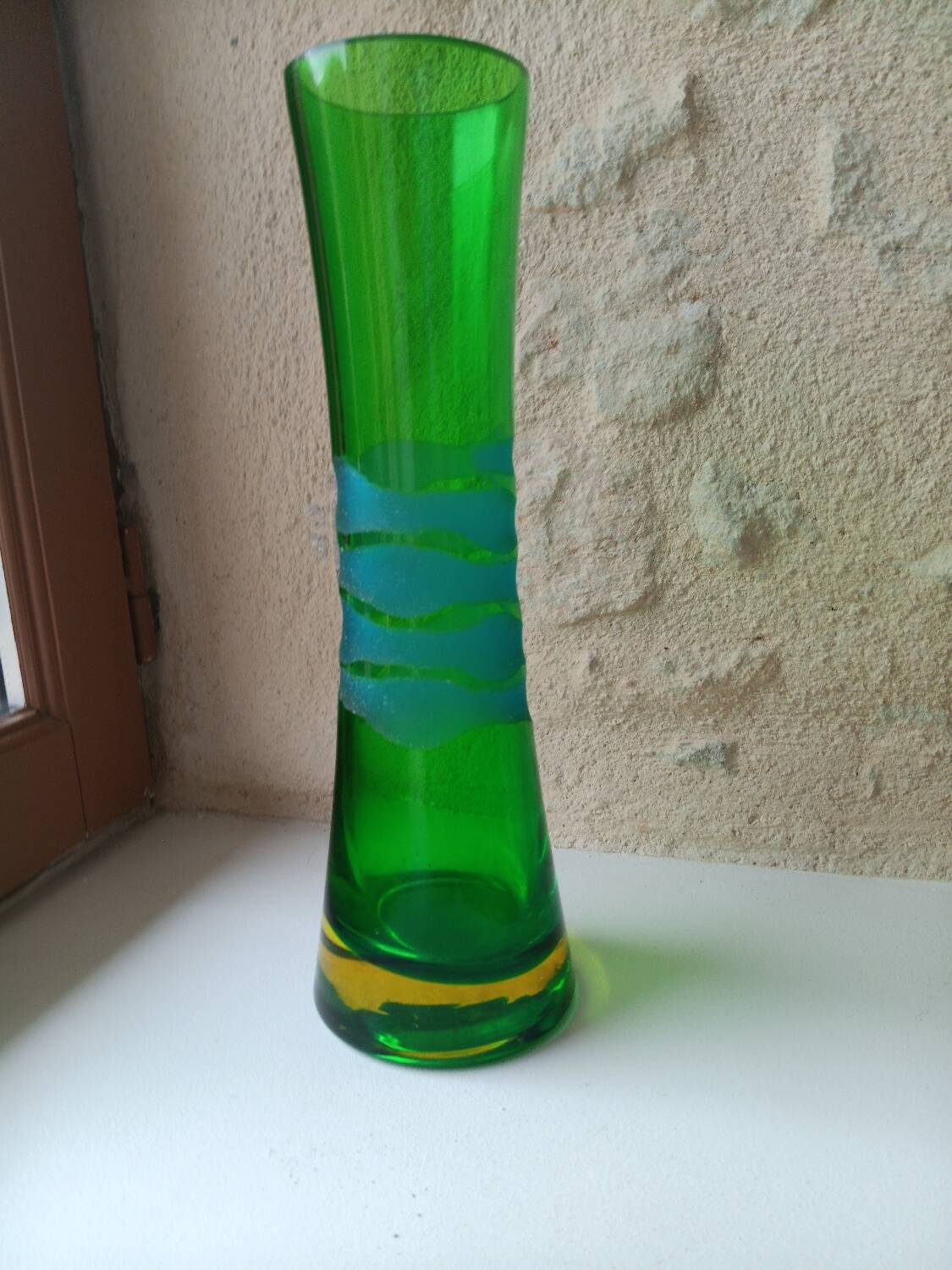 Green Murano vase