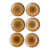 6 Longchamp plates with spiral pattern