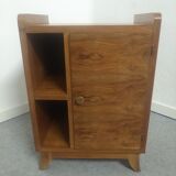 Art Deco walnut bedside table