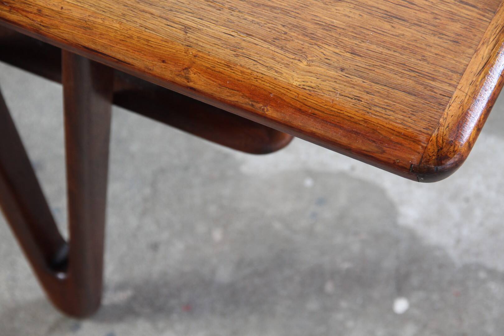 Vintage coffee table, Danish Design with V-Shaped Legs, Kurt Østervig 1950s