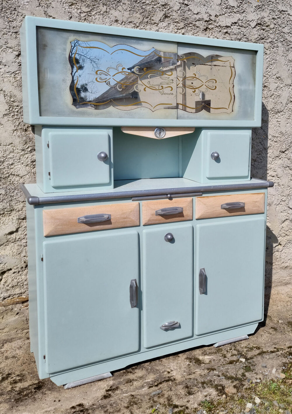 Buffet Mado, restyled, green blue N°84, F&B, vintage, 50s
