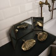 Antique barber triptych mirror, Art Nouveau, circa 1900