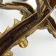 Old pair of double-light wall sconces, acanthus leaf. 60s