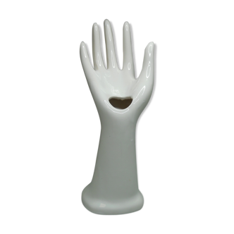 Vintage white ceramic hand