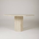 Octagonal Travertine Dining Table