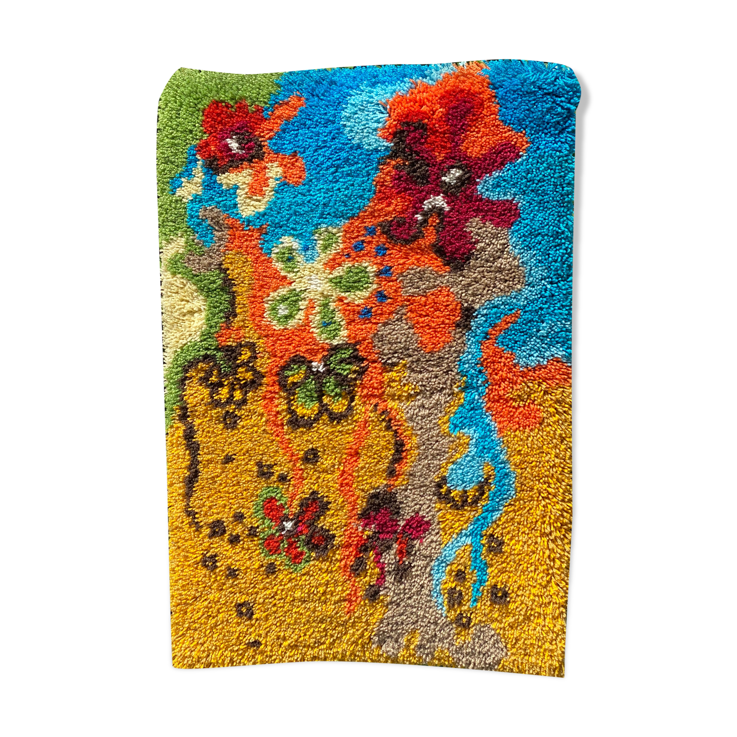 Kilim, roosters, 1970s 59x87cm