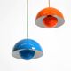 enamelled double shade Flower Pot pendant lamp by Verner Panton for Poulsen