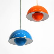 enamelled double shade Flower Pot pendant lamp by Verner Panton for Poulsen