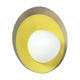 Round metal opaline glass wall light sconce, Italy, 1960s