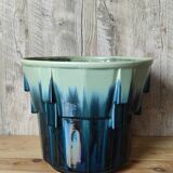 Iridescent Art Deco earthenware planter