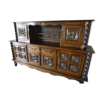 Breton style buffet in solid wood