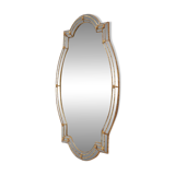 Miroir trapézoïdal en laiton et mosaïque de style vénitien, XXe siècle