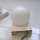 pair of 1980s wall sconces in metal and opaline