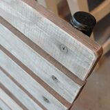 Metal and wood bench